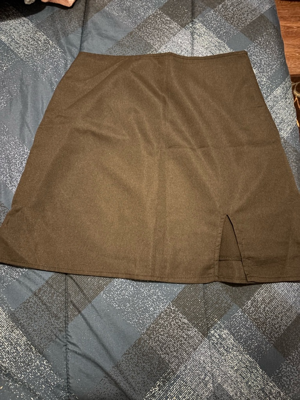 SHEIN Black Mini Skirt with Front Slit